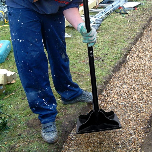 Tamper with 48 inch Steel Handle 10"x10" Yard Garden Tamper with Rubber