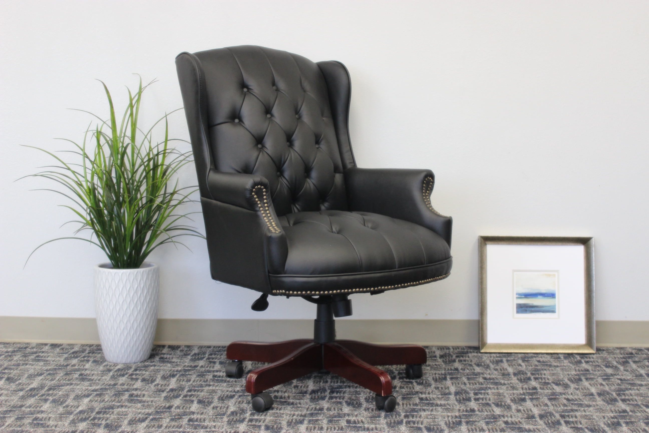 Boss fice Products Black Traditional High Back Executive Chair