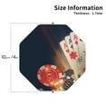 thumbnail image 3 of Disketp Casino Poker Chips Funny Coasters,4 Pcs Leather Coasters With Holder, Perfect Housewarming Hostess Gifts,Protect Furniture From Water Marks Scratch, 3 of 9