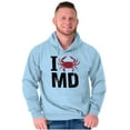thumbnail image 5 of Maryland I Love MD Crabby State Pride Hoodie Sweatshirt Women Men Brisco Brands 2X, 5 of 6