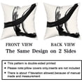 thumbnail image 4 of Black and Beige Pillow Covers Set of 4 18x18 Inch Abstract Striped Throw Pillows for Modern Living Room Sofa Bed Decor Add Sophistication with Contemporary Design, 4 of 6
