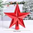 thumbnail image 6 of Christmas Tree Topper, CXALSSY Christmas Tree Star, 7.9 Inch Red Tree Topper for Indoor Outdoor Decoration, Unique Luxury Christmas Tree Toppers 2024, 6 of 7