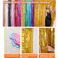thumbnail image 4 of 2 Pack Black Foil Fringe Door Curtain Hanging Decoration, 8' x 3' by ECC Party Supply, 4 of 5