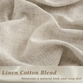 thumbnail image 3 of AIR-Beige Linen Curtains 107 Inches Long for Living Room 2 Panels Set Light Filtering Semi Sheer 107 Inch Window Curtains Luxury Rod Pocket Hook Belt Privacy Boho Farmhouse Linen Drapes for Bedroom, 3 of 4