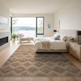 thumbnail image 3 of ODIKA 9'x12' Washable Area Rug Non-Slip, Chair-Friendly Geometric Interlocking Shapes Faded Vintage Contemporary Assorted for Dining Room, Basement, Large Office, 3 of 7