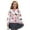 Butterfly Star Flower Pink, variant on Girls Casual Cardigan, Playful Print Long Sleeve Cover-Up, Lightweight Polyester Button Front Jacket Tops with Stylish Print, Machine Washable, Sizes 13-14, Otter Starfish Conch Blue