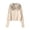 Beige Cardigan, variant on Women's Zip Up Knit Cardigan Faux Fur Collar Jackets with Long Sleeve Cable Knit Sweater Jacket for Fall Winter Coffee S