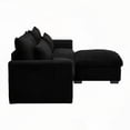 thumbnail image 2 of Modern Corduroy 2-Seat Sectional Sofa for Living Room with Storage Ottoman, 2 of 15