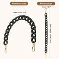 thumbnail image 2 of Uxcell Acrylic Purse Strap, 15 inch Acrylic Chain Purse Straps Replacement Luxury Handbag Strap Fashionable Purse Clutches Handles, Black, 2 of 7