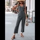 thumbnail image 5 of Elegantes de Verano para Mujer, Sin Mangas, con Cuello en U, Informales, de Pierna y Pantalones Largos 2025, Gris Oscuro, Talla L, 5 of 9