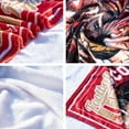 thumbnail image 4 of San Francisco Plush Football Blanket, Football Style Travel Blanket Gifts for Men Women Boys Kids, Football Lovers Gifts, Red Football Throw Blanket 60" X 50", 4 of 6