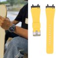 thumbnail image 3 of Metal Silicone Smart Watch Band for  Active Edge A2212, Diagonal Stripe Design, Comfortable, Breathable, Washable, Suitable for Daily Wear, Adjustable Length, 3 of 8