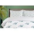 thumbnail image 4 of Ambesonne Snake Duvet Cover Sets, Crawling Dotted Snakes Art, 2-Queen, White Dark Turquoise, 4 of 7