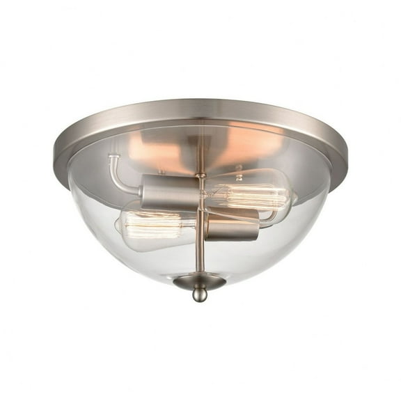 CN280232-Thomas Lighting-2 Light Flush Mount-Brushed Nickel Finish