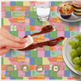 thumbnail image 6 of Pioneer Flower Floral Print Pattern Round Tablecloth 60 X 60 Inch, Wrinkle Resistant Wipeable Table Cloth for Kitchen Dining Picnic Patio Party, 6 of 6