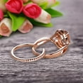 thumbnail image 4 of Art Deco 1.50 Carat Oval Cut Morganite Engagement Ring Wedding Set On 10k Rose Gold Shining Startling Ring Anniversary Gift, 4 of 5