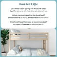 thumbnail image 4 of Now Furniture Wooden Twin XL over Queen Bunk Bed for Kids, Textured Natural, 4 of 8