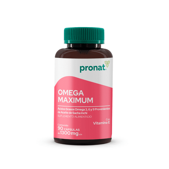 Suplemento Omega Máximum con Omega 3, 6 y 9 frasco con 90 cápsulas