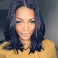 thumbnail image 3 of Peluca de pelo corto de fibra rizada de moda para mujer Peluca de pelo negro con partición media estilo europeo americano para mujer, 3 of 4