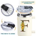 thumbnail image 3 of Personalized Sunflower Monogram Cup for Women, Mom, Wife, Boss Lady, Coworkers-Custom 40oz Tumbler with Handle- Unique Birthday, Christmas, Boss Day Gift for Her, 3 of 7
