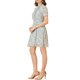 thumbnail image 4 of INSPIRE CHIC Vestido de Chifón con Ropa de Flores y Volantes de Manga Corta Puff XS Azul Claro, 4 of 8
