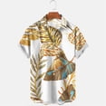 thumbnail image 4 of Nrmvnmi Mens Hawaiian Shirt Short Sleeve Button Down Shirts Tropical Summer Beach Shirts Casual Floral Aloha Shirts Independence Day, 4 of 5
