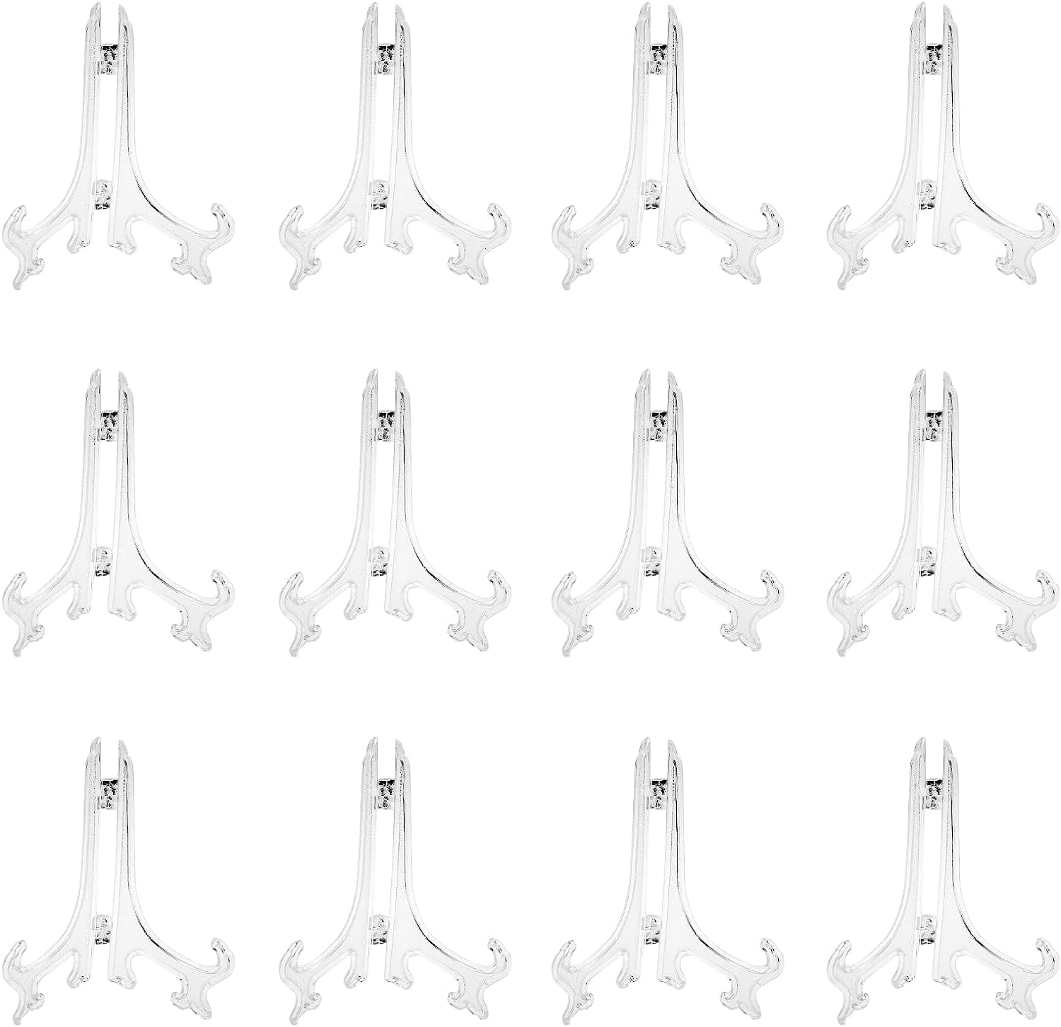 12PCS 3Inch Plastic Easel Plate Display Stands/Plate Holders，Folding