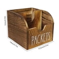 thumbnail image 3 of Wooden Seasoning Storage Box 5.5In Solid Wood Kitchen Organizer For Seasoning Packets Tableware Coffee Pods Sorting Natural Wood Texture Sturdy Construction Kitchen Pantry Countertop Storage Rack, 3 of 6