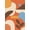 Orange, Pattern 1, variant on ODIKA 4'x6' Orange Blue Mid-Century Design Washable Area Rug Retro Abstract Shapes with Bold Geometric Flair Non-Slip, Chair-Friendly, Flatwoven for Home Office, Under Desk