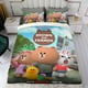 thumbnail image 4 of Brown y Amigos Conjunto de sábanas temático, trío de piezas, cómodo y amigable con la piel, diseño único, regalo de decoración para el hogar para familiares, amigos y fans,140cm *210cm, 4 of 6