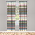 thumbnail image 3 of Ambesonne Colorful Curtains, Stripes Triangles, Pair of 28"x95", Multicolor, 3 of 5
