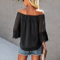 thumbnail image 3 of Blusa con hombros descubiertos,Top con hombros descubiertos para mujer, camisa informal para mujer, blusa informal para mujer, apariencia llamativa, 3 of 8