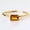Gold, variant on Natural Golden Yellow Topaz Ring for Women, Emerald Cut Sterling Silver Gold Tone November Birthstone Jewelry for Her Size :- 3.5