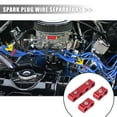 thumbnail image 2 of Unique Bargains 2 Set 8mm Car Auto Engine Spark Plug Wire Separator Looms Divider Organizer Clamp Aluminum Alloy Blue, 2 of 7