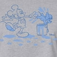 thumbnail image 3 of Disney - Mickey Mouse - Blue Pup Prints & Outline - Juniors Cropped Cotton Blend T-Shirt, 3 of 5