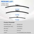 thumbnail image 6 of VYAOP Windshield Wiper Blades Replacement for 2011-2023 Ford Explorer,2013-2023 Ford Police Interceptor Utility OEM Quality All Season Wiper Blades 26"22"11" (3 Pack), 6 of 8