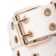 thumbnail image 4 of Cinturón Punk Hugo Doble Ojal Accesorios de Moda Cuero PU Blanco, 4 of 8