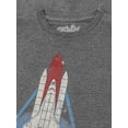 thumbnail image 2 of Tee Luv Men's Retro NASA Worm Logo Space Shuttle Graphic T-Shirt (S), 2 of 7