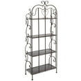 thumbnail image 6 of SAFAVIEH Tyrique Outdoor Patio 4 Tier Shelf Unit, Rustic Brown, 6 of 11
