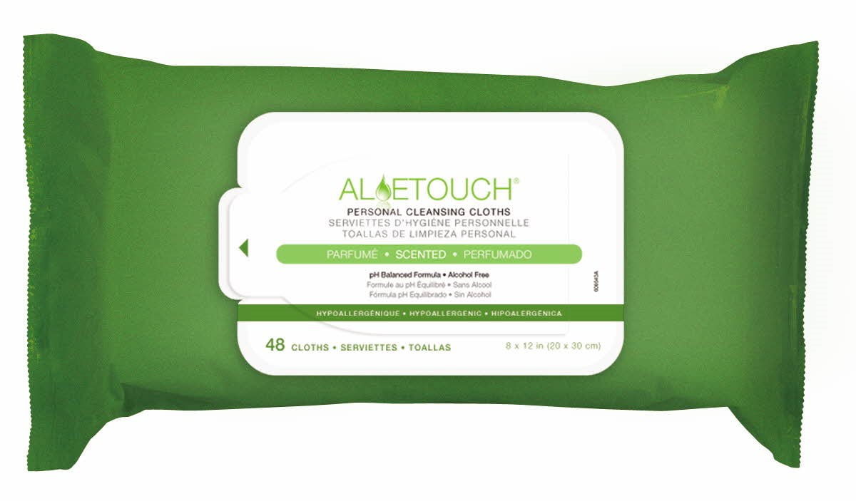 Medline Aloetouch Personal Cleansing Wipes, 48 Ct