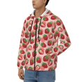 thumbnail image 3 of Wukai Cute Strawberry Print Men's Zip-Up Hoodie,Fleece Full-Zip Hoodie for Men, Hooded Sweatshirt-Large, 3 of 5