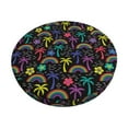 thumbnail image 2 of Lsque Colorful Palms Round Bar chair cushion covers Velvet Fabric Premium Comfort Protects from Scratches and Stains for 14-17 Inch Chair- 13 inch, 2 of 7