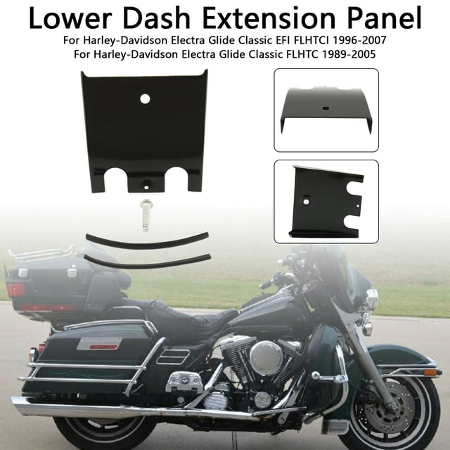 Lower Dash Extension Panel For Electra Glide Road Glide FLHT FLTC 89-07 Black