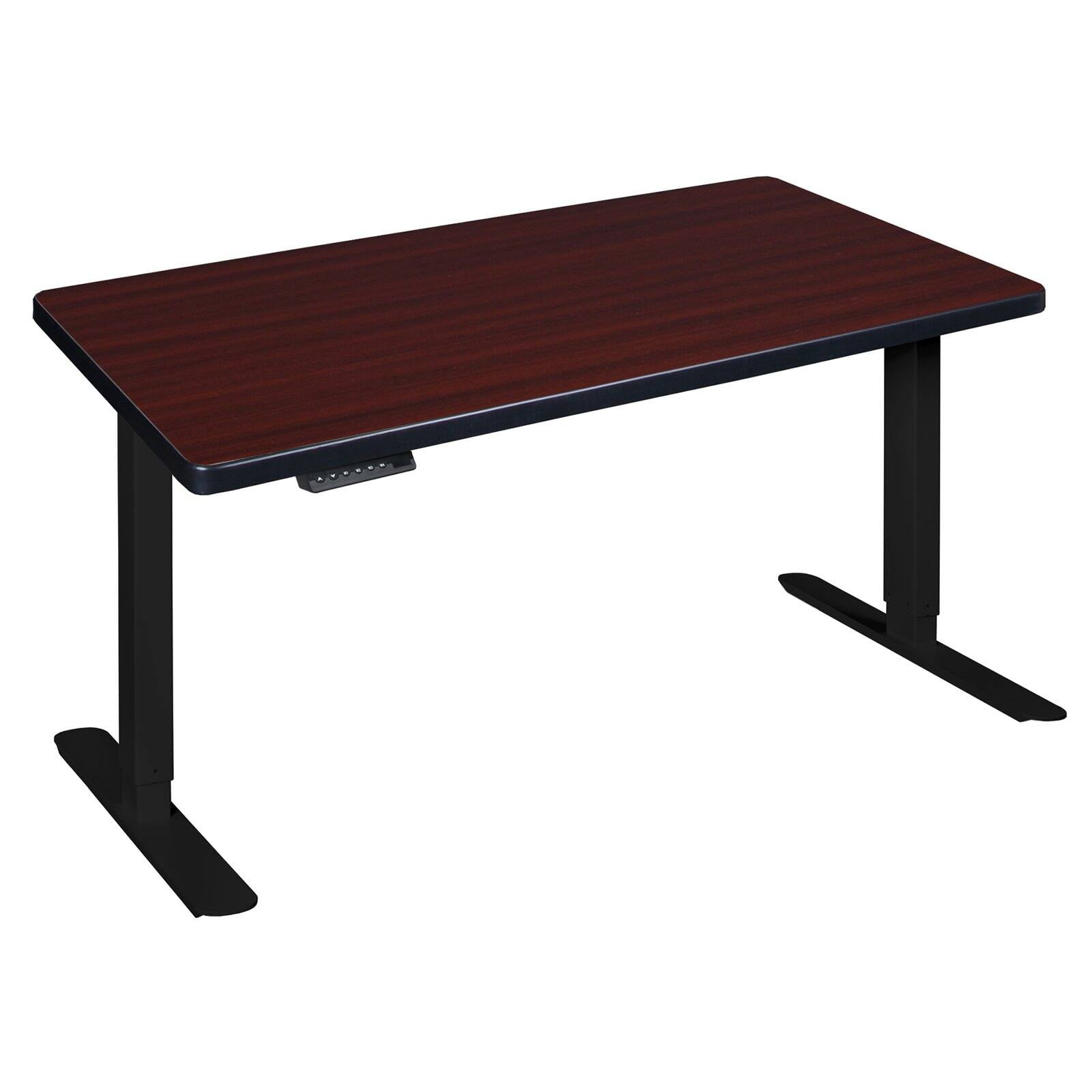 Regency Esteem 66" Height Adjustable Power Desk- Mocha Walnut