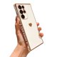 thumbnail image 3 of Funda enchapada de lujo para Samsung Galaxy A53, A52, A54, 5G, S21, S23, FE, S22, S24, Ultra, silicona suave con patrón de corazón lateral, 3 of 5
