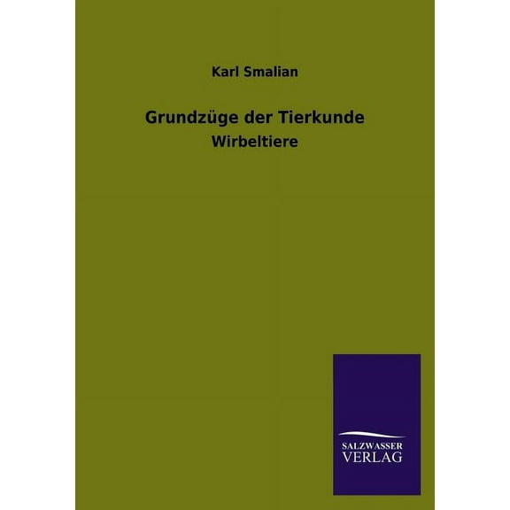 Grundzuge Der Tierkunde (Paperback)