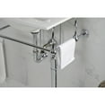 thumbnail image 3 of Kingston Brass KVPB24187W8CP Edwardian 24" Ceramic Console Sink with Brass Legs (8-Inch, 3-Hole), White/Polished Chrome, 3 of 8