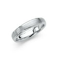 thumbnail image 1 of FB Jewels 14K White Gold Solid 4mm Brushed Domed Traditional Classic Comfort Fit Wedding Ring Band Size 4.5, 1 of 1