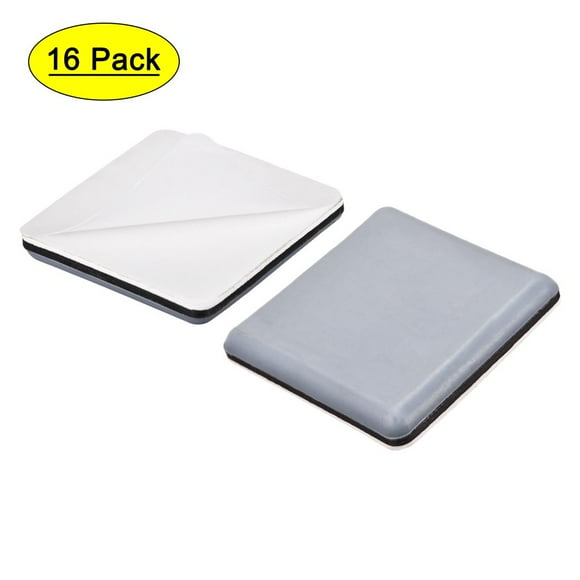 CHUANK Glisseurs de Meubles Carrés en PTFE de 1 3/8 Pouce Autocollants pour Tapis Lot de 16