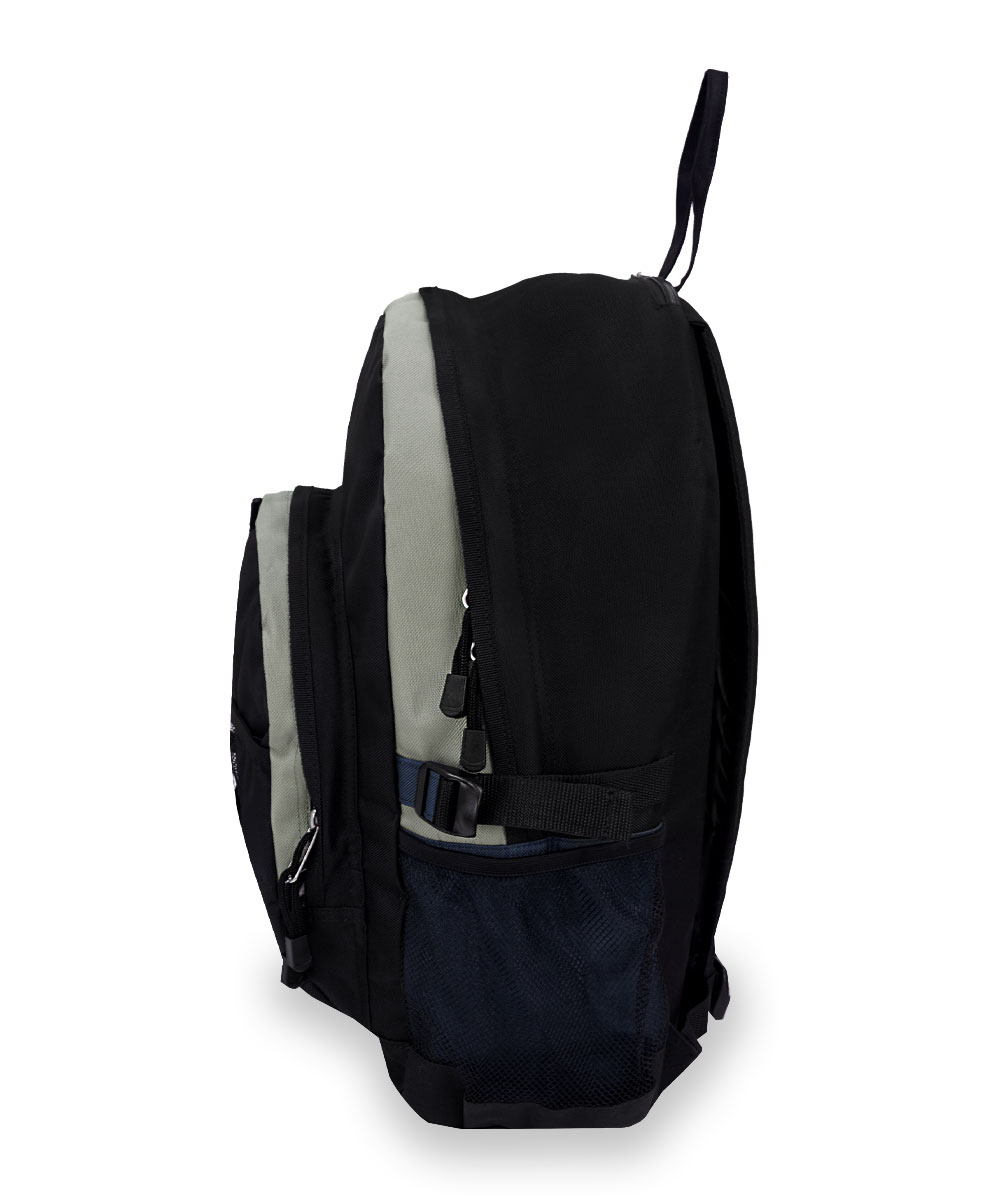 Everest Unisex Backpack with Dual Mesh Pocket 19", Navy Gray Black - image 4 of 4